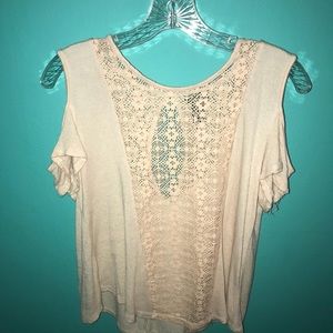 Short sleeve off the shoulder shirt